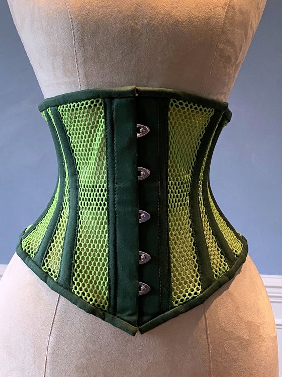 Real Steel Boned Underbust Underwear Green Corset From Transparent Mesh and  Cotton. Real Waist Training Corset for Tight Lacing. -  Canada