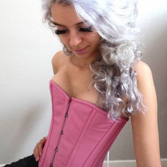 Hand Dyed Lambskin Halfbust Steel-boned Authentic Heavy  display picture 2