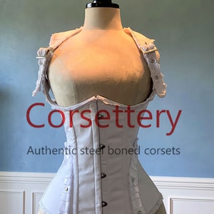 Vest corset in steampunk style from cotton. Gothic Victorian, steampunk affordable cheap corset, girlfriend&#39;s gift, historical corset