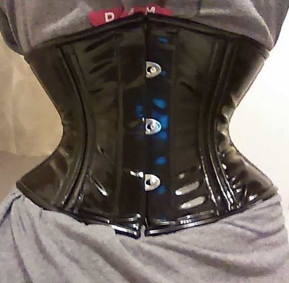 Real Double Row Steel Boned Waspie Corset From PVC. Waist Training