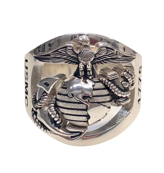 Custom marine corps best sale rings