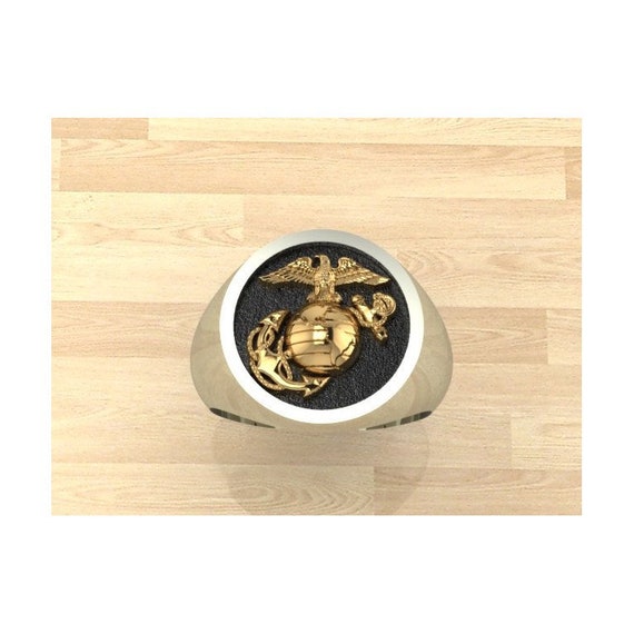 10k gold marine corps ring deals