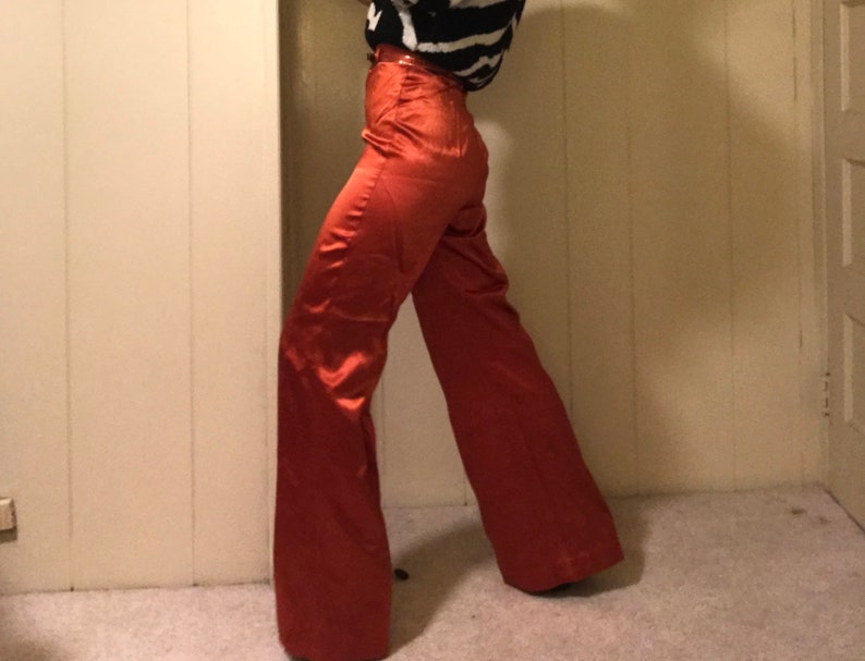 rust colored high waisted pants