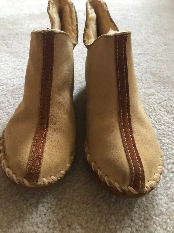 Sheepskin Shearling Slippers Moccasin Boots Handma