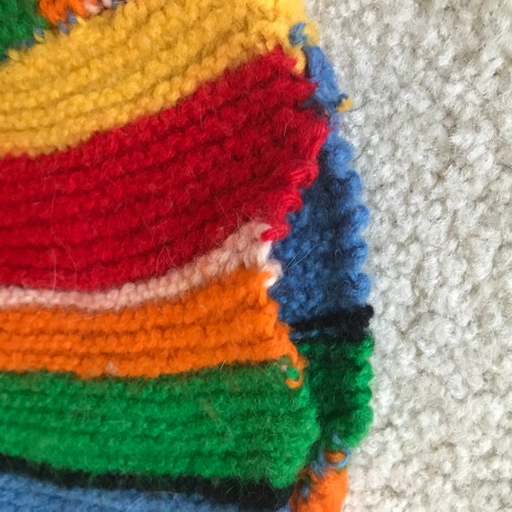 handmade rainbow sweater SMALL - image 6