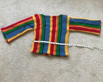 handmade rainbow sweater SMALL