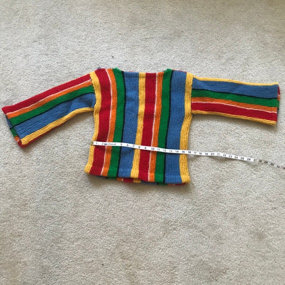 handmade rainbow sweater SMALL - image 1