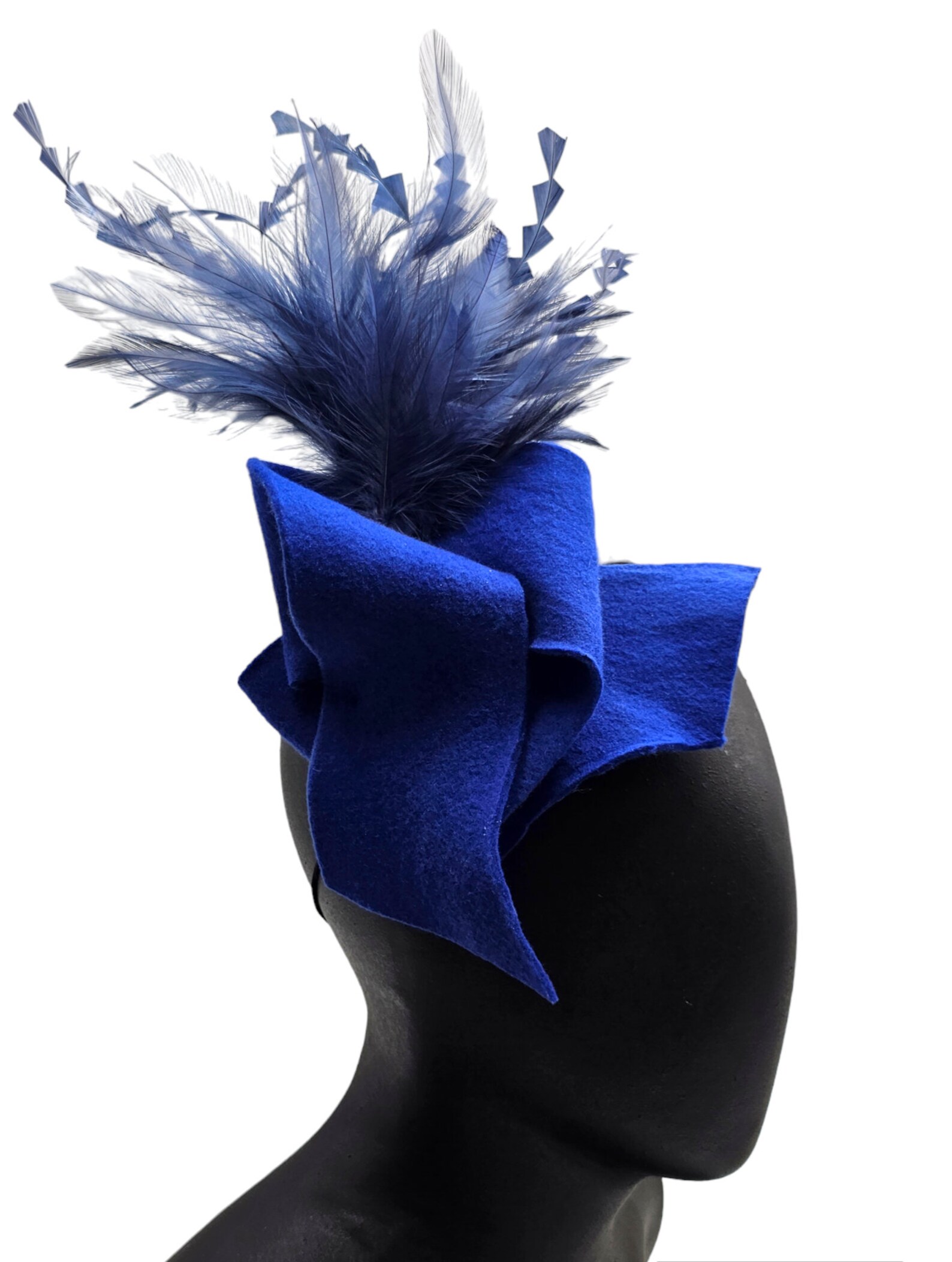Blue Fascinator Blue for Melb Cup, Brunch Cocktail Derby Race, Luncheon ...