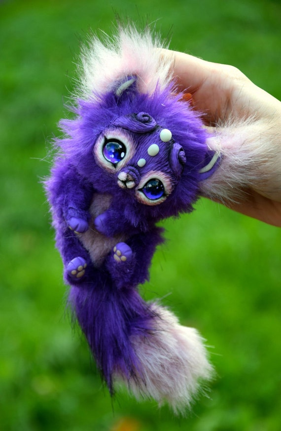Small Purple Kitten | Etsy Purple Czechoslavakian Miniature