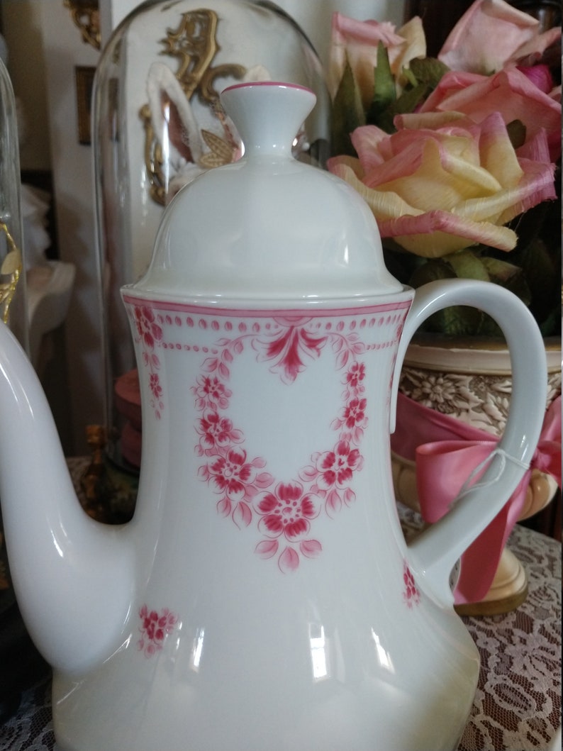 Tea CupsPlatesSugarCreamer TeaCoffeepot by Bareuther Waldsassen Bavaria Germany Service for 2