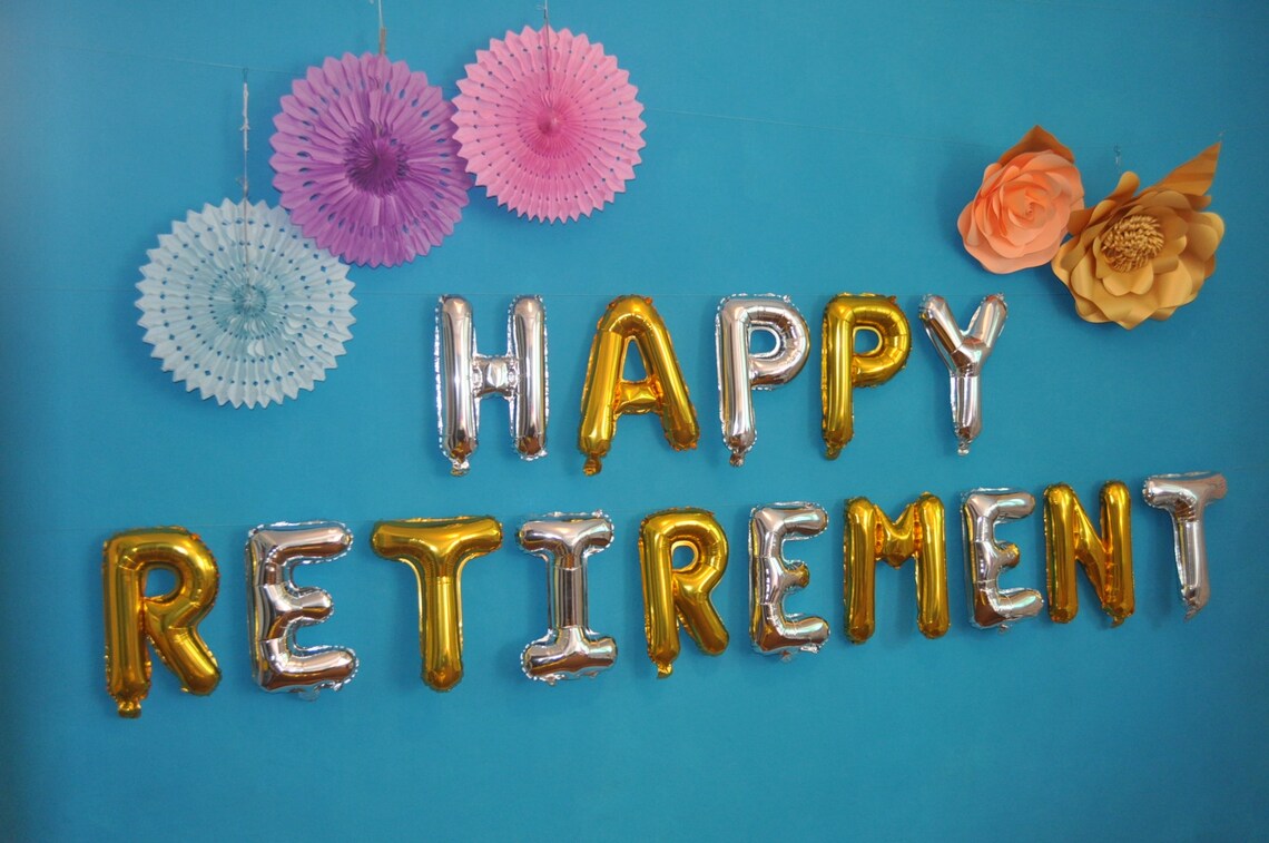 HAPPY RETIREMENT / Balloons 16 Banner Retirement Party Etsy