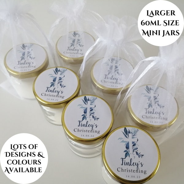 Personalised christening favours Mini candle favours Baby shower gift Personalised baptism favours baby shower favours Confirmation gifts