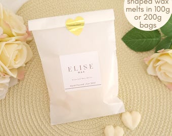 Geo heart wax melts Strong scented home fragrance gifts Heart themed presents Hand poured