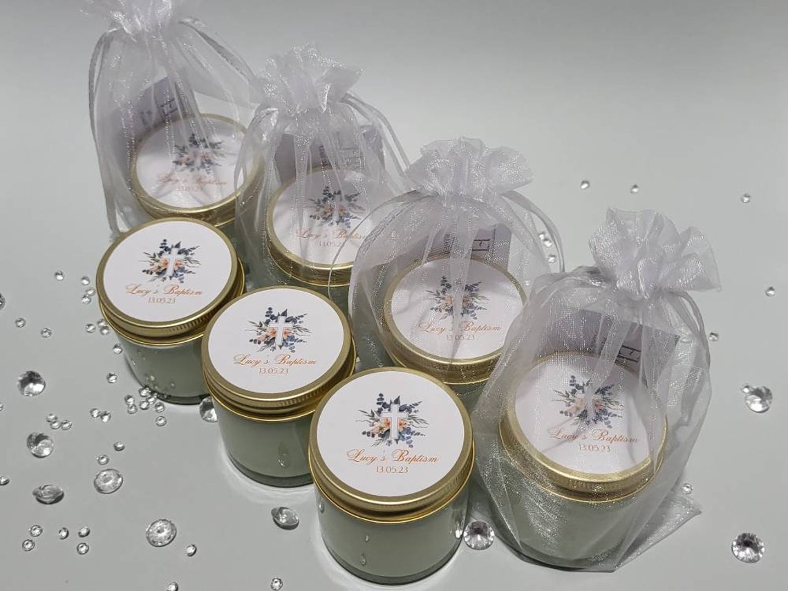 Personalised Baptism Favours Mini Candle Favours for Baptism Etsy UK