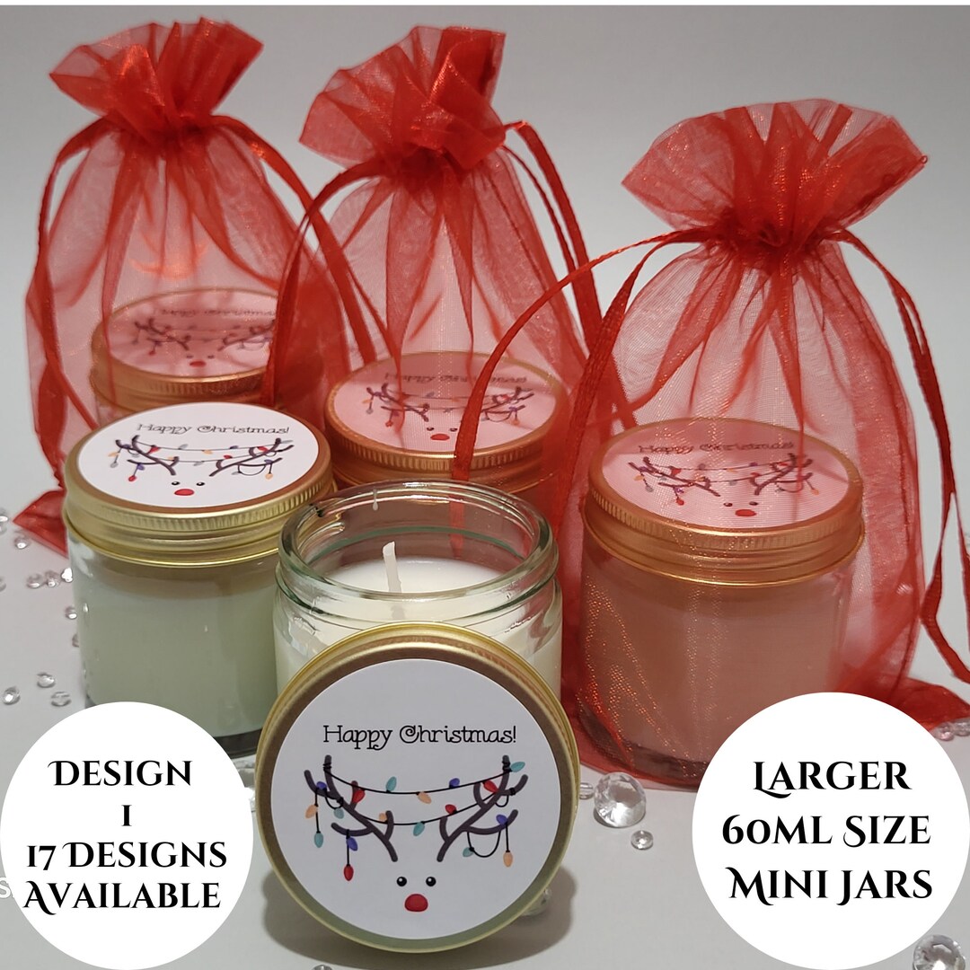Personalized Christmas Gifts Set of 5 Mini Scented Candle Etsy UK
