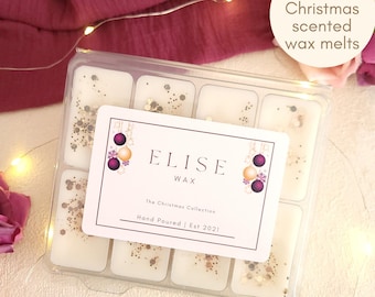 Christmas wax melt sample box 8 festive scents Hamper gift ideas Stocking fillers