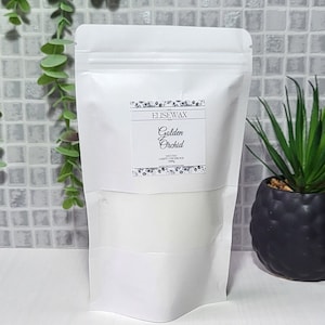 Golden Orchid scented carpet freshener Luxury floor deodorizer powder 300g pouch Housewarming hamper ideas Laundry inspired rug freshener