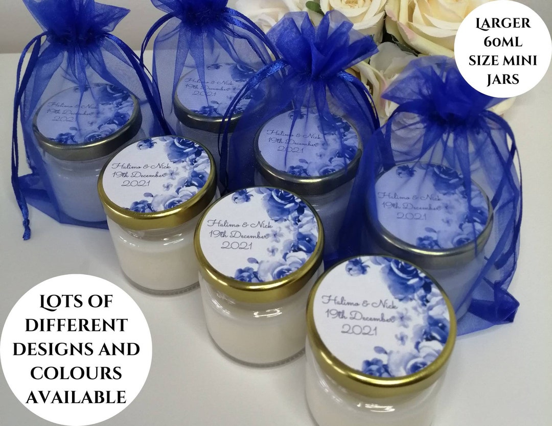 Personalised Wedding Favours Mini Candle Favours Bespoke Etsy UK