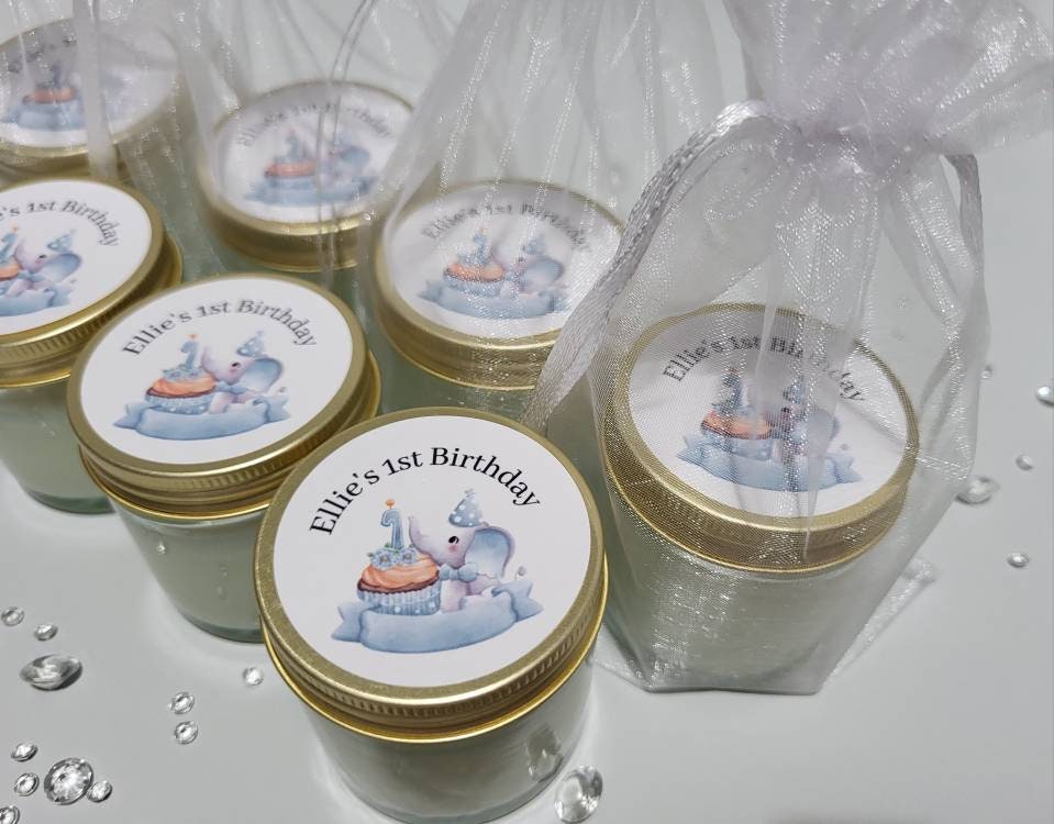 Personalised Baby's 1st Birthday Favours Mini Candle Gifts - Etsy UK