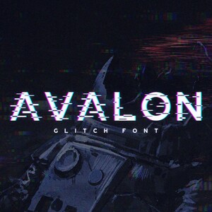 Avalon - A Glitchy Futuristische Sci-Fi Schriftart