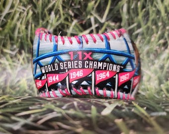 St Louis Cardinals Club Culture | Handcrafted Adjustable Baseball Cuff Bracelet | Made from an Authentic Baseball