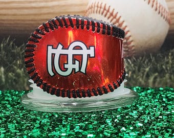 St Louis Cardinals Logo Baseball Cuff Bracelet| Handcrafted and Adjustable  | Made from an Authentic Baseball