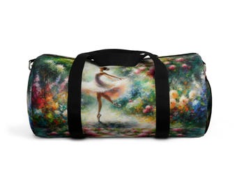 Ballerina Painting Duffel Bag | Floral Impressionist Dance Artwork