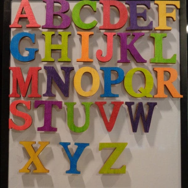 Full 62 Piece Set Of Magnetic Alphabet and Numbers For The Refrigerator Includes Capital Letters, Lower Case Letters and Numbers