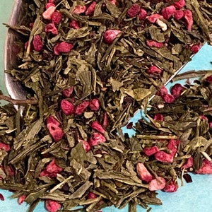 RASPBERRY GREEN Tea, USDA Certified Organic, non-irradiated. Delicious Final Sale image 3