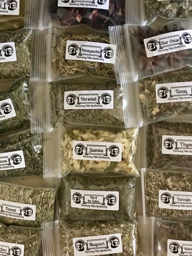 WICCAN STARTER Herb Kit Tea Herb Kit Herbal Medicine Kit. Etsy