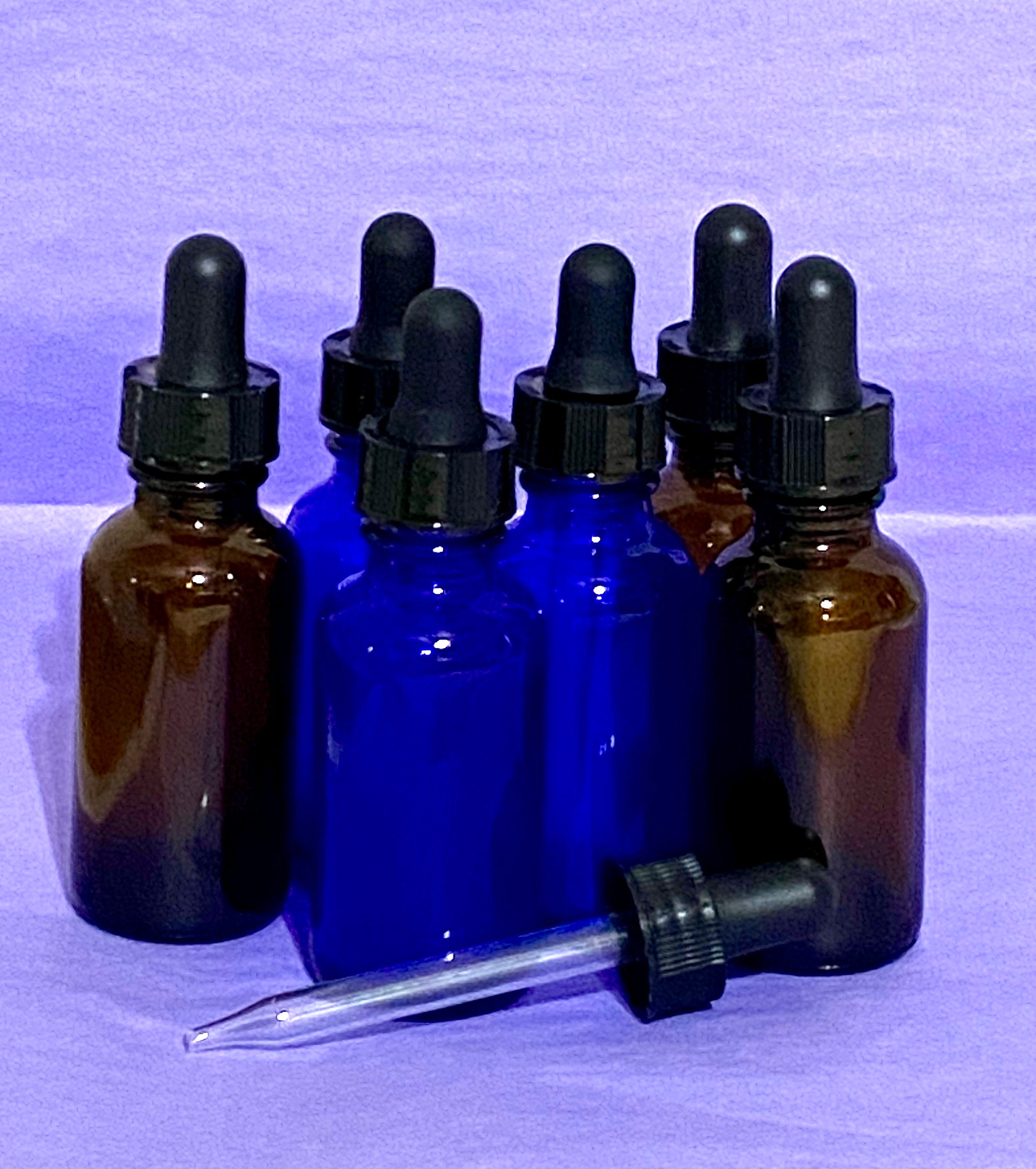 Cobalt Blue 4oz Dropper Bottle (120ml) Pack of 12 - Glass Tincture Bottles  with Eye Droppers for Essential Oils & More Liquids - Leakproof Travel
