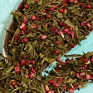 RASPBERRY GREEN Tea, USDA Certified Organic, non-irradiated. Delicious Final Sale image 1