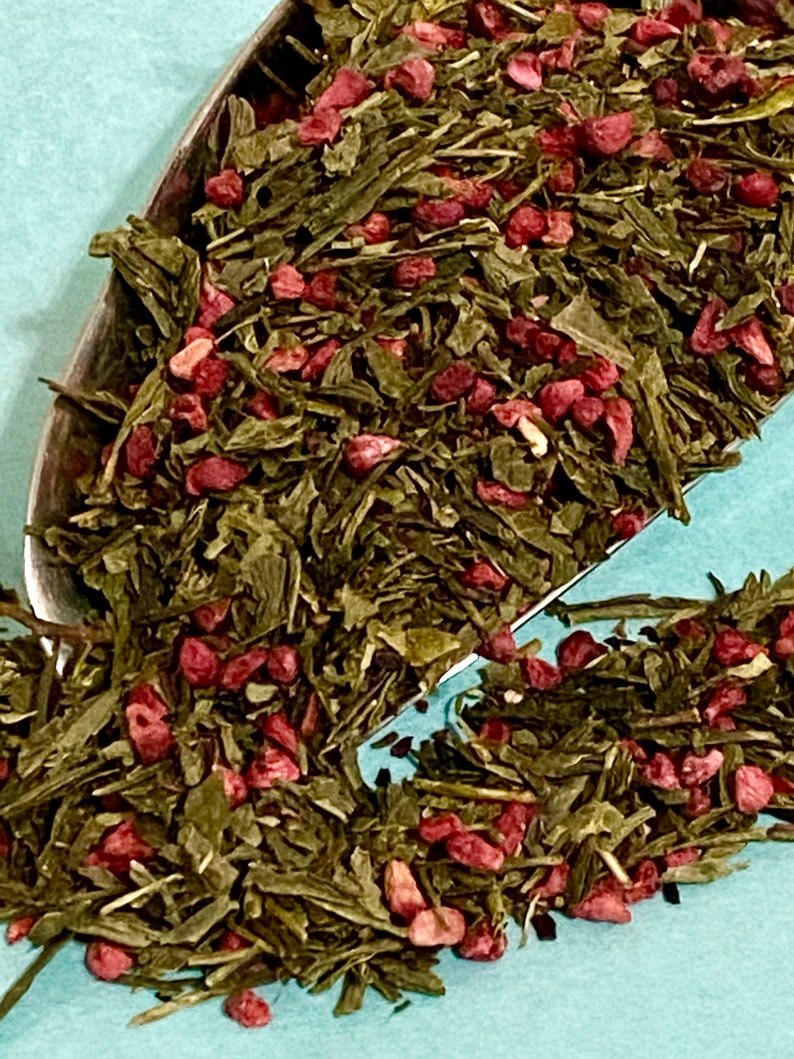 RASPBERRY GREEN Tea, USDA Certified Organic, non-irradiated. Delicious Final Sale image 1