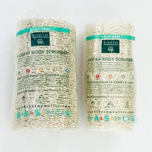 5 inch Natural Loofah Sponges, set of 2. Diameter is variable. Earth Therapeutics. FREE SHIPPING!