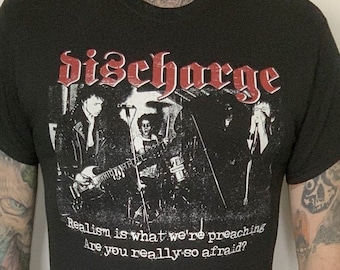Camiseta oficial de Discharge de los 80 (foto en directo)