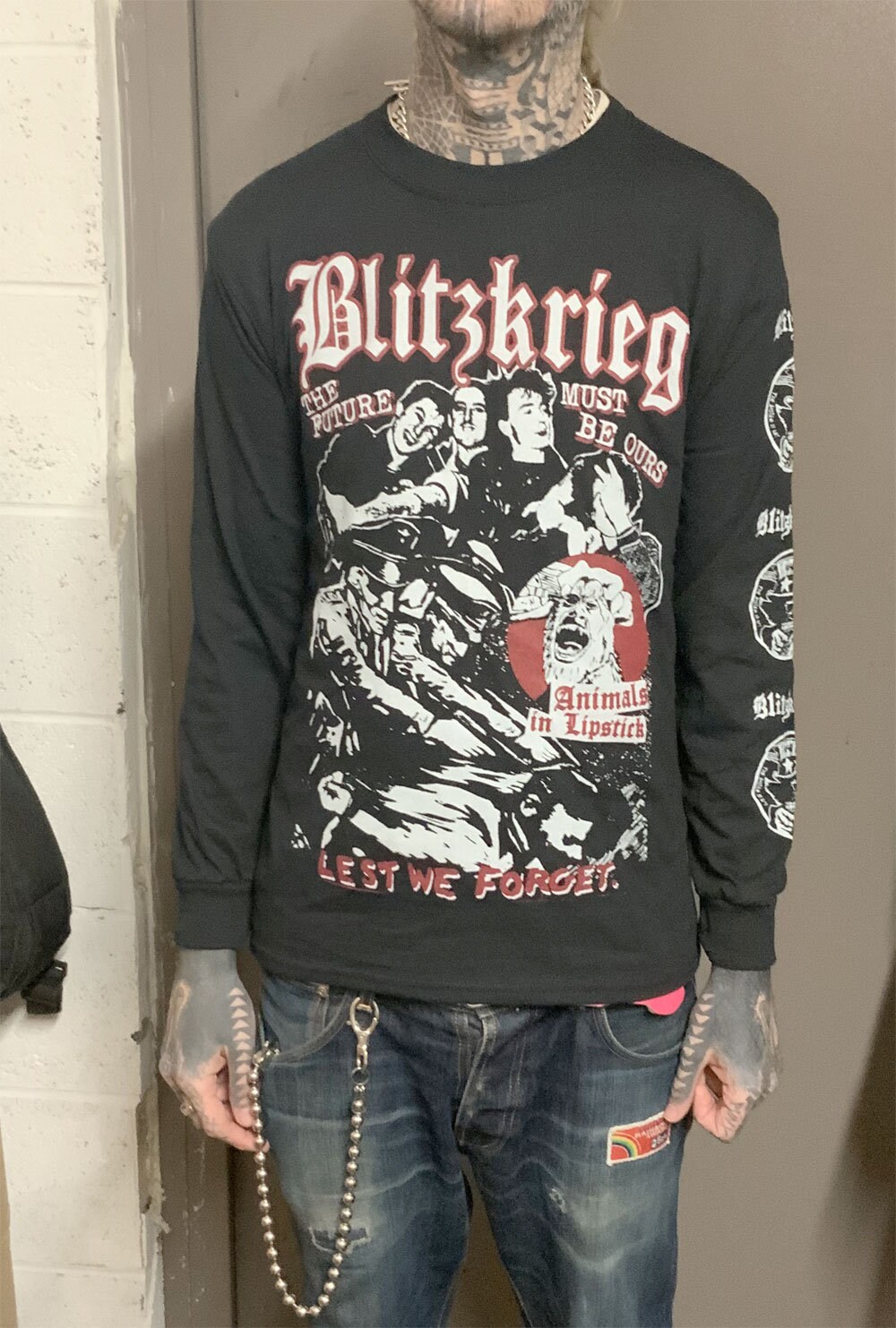 Image of Blitzkrieg Lest We Forget No Future Oi Punk Longsleeve Limited