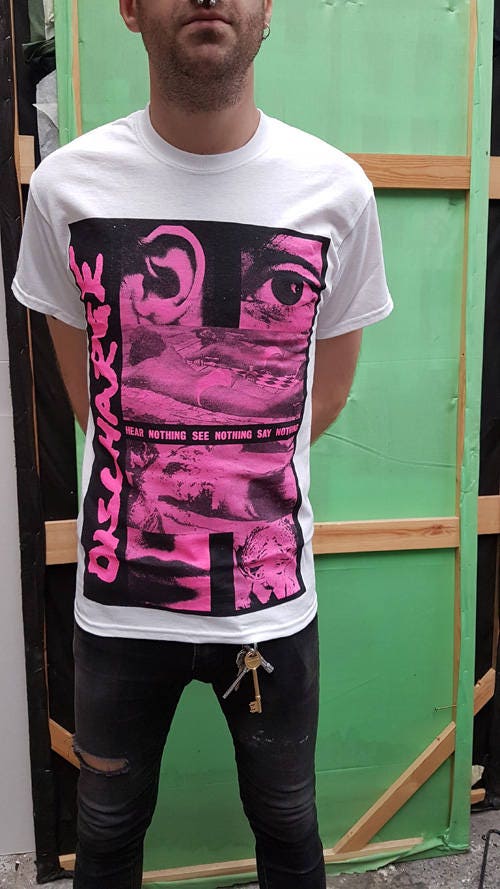Image of Discharge Hear Nothing Tour Shirt Inc Uk Shipping