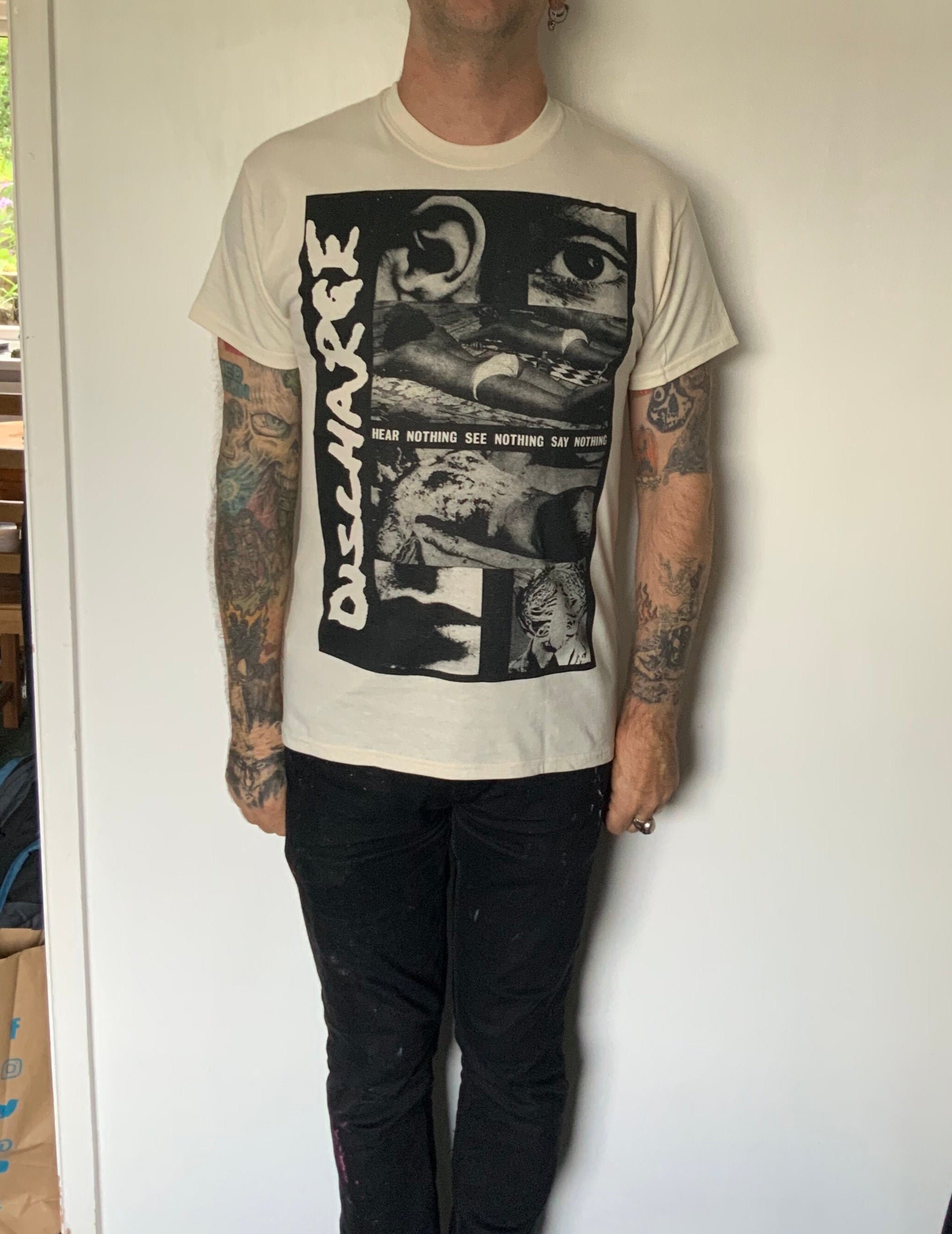 Image of Discharge Hear Nothing Tour Shirt Official Limited Colourway