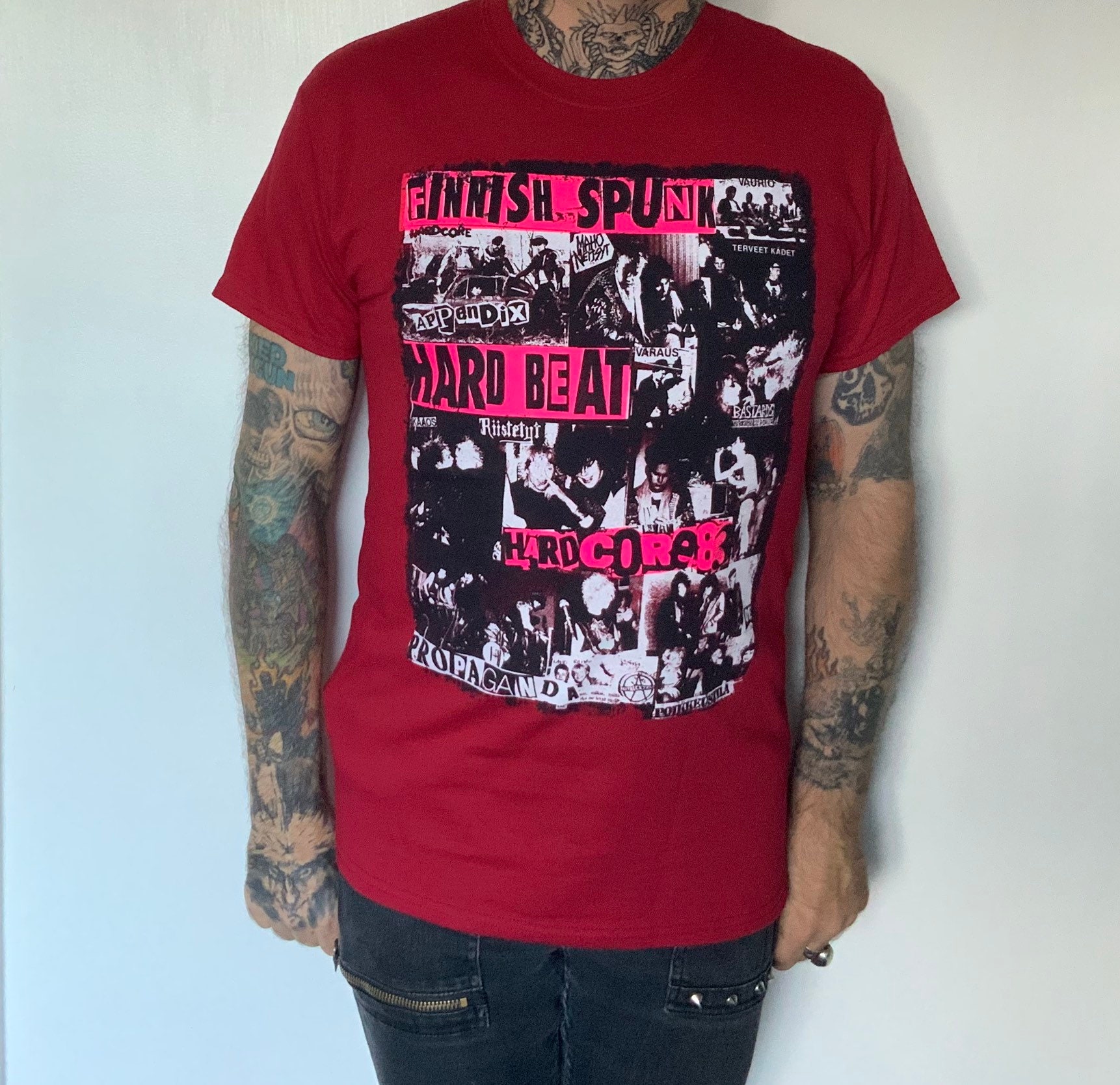 Image of Finnish Spunk Hardcore 83 Collage Tee Shirt