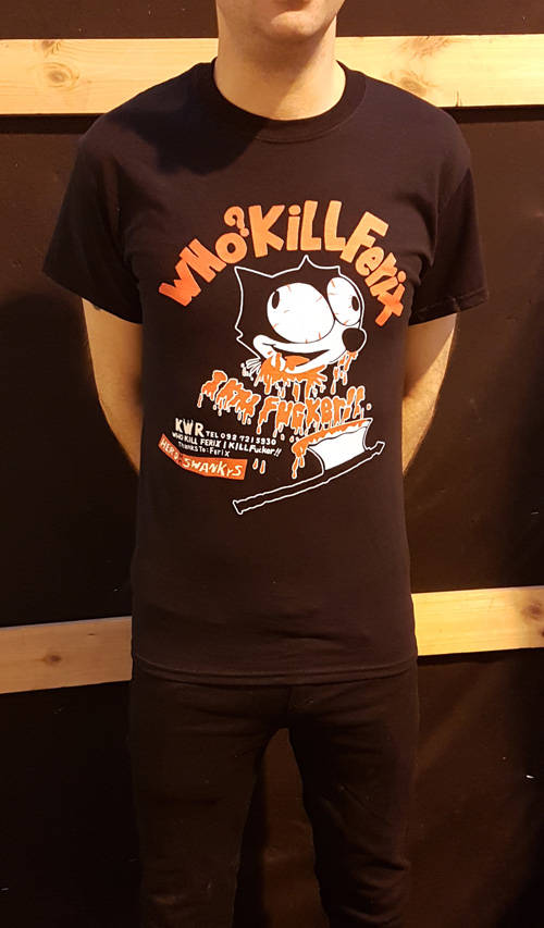 Image of Swankys - Who Killed Ferix? T-Shirt Gai Confuse