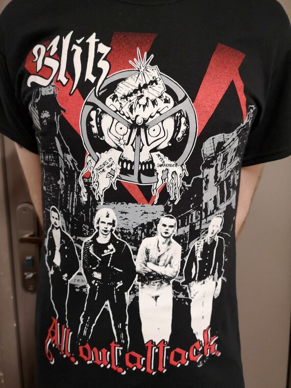 ●RAIVE● Pop New BLITZ Graphic T-Shirt BLITZ - VOICE OF A GENERATION T-SHIRT (SMALL) (MEDIUM