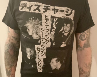 Discharge Hear Nothing Band Pics Japanese Tshirt