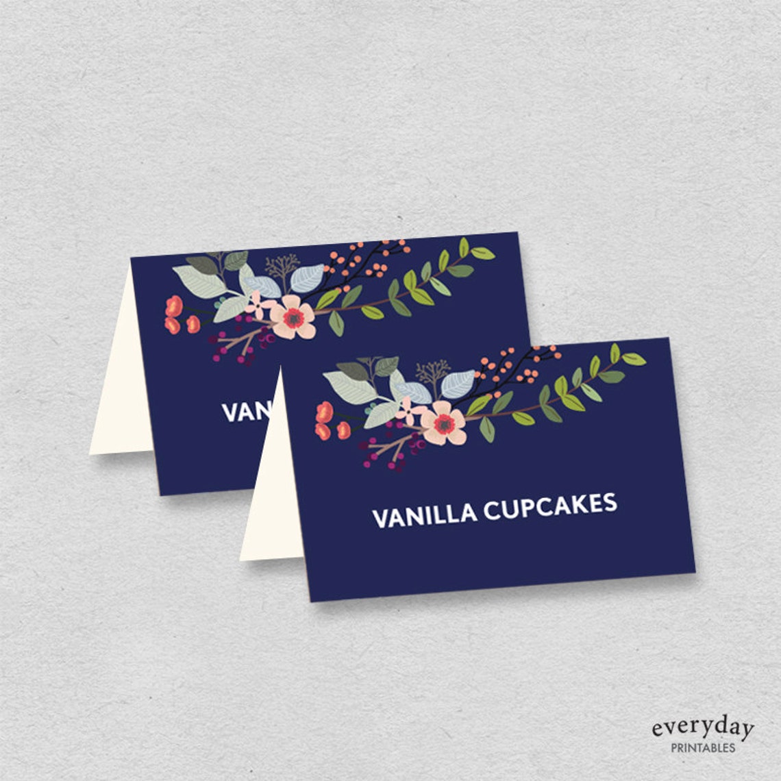 Printable Food Tent Card Label Customizable Place Cards Name Card Party ...
