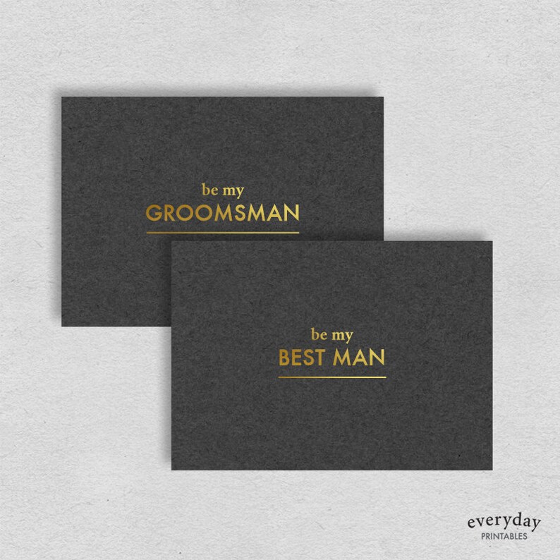 Suitable male card Groomsman card printable Card for groomsman Card for least difficult male Manly minimalist grey gold undeniable interesting typography card photo relating to Printable Man Card named Excellent guy card Groomsman card printable Card for groomsman Card for least difficult person Manly minimalist grey gold undeniable amazing typography card