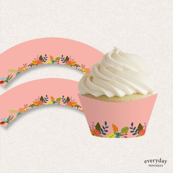 Printable Cupcake Wrappers Birthday Bridal Shower Baby | Etsy