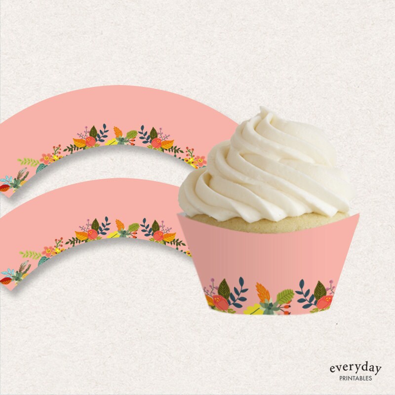 Printable Cupcake Wrappers Birthday Bridal Shower Baby - Etsy