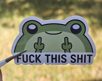 F**k This Sh*t Sticker, Funny Sassy Vinyl Decal, Laptop Water Bottle Sticker, Humorous Quote Sticker, Girly Bold Sticker, Sassy Sticker