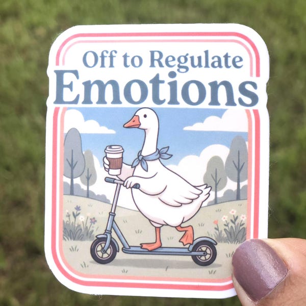 Off to Regulate My Emotions Sticker | Mental Health Decal | Self Care Vinyl Sticker | Emotional Wellness Gift | Positive Reminder