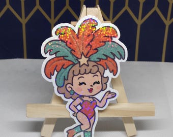 Pop Star Showgirl Inspired Decal, Glamorous Ssticker, Waterproof Vinyl Sticcker, The Showgirl Sticker, TS Sticker, Laptop Sticker