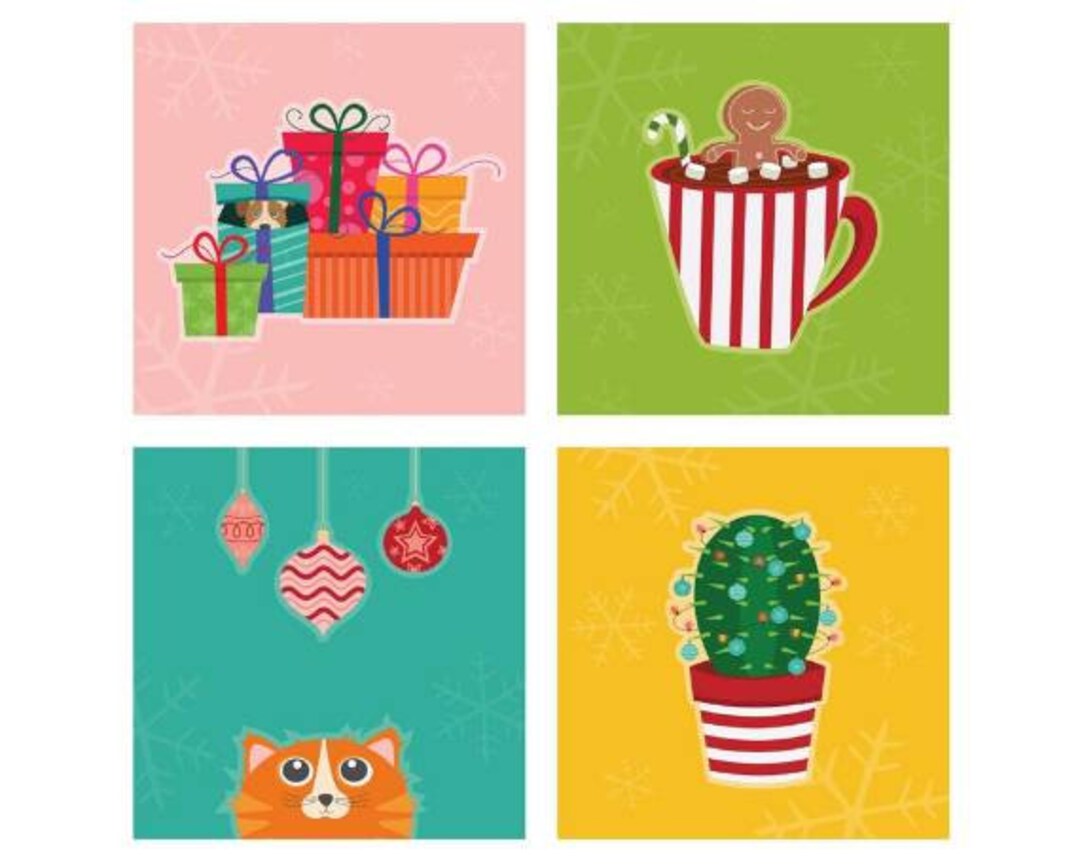 Illustrated Christmas Cards Unique Christmas Cards 4 Pack Of Etsy illustrated-christmas-cards-unique-christmas-cards-4-pack-of-etsy